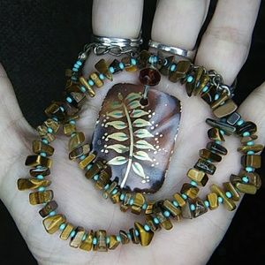 OOAK Copper Leaf Necklace